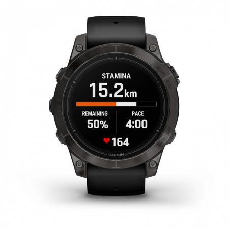 Мультиспортивные часы Garmin Epix Pro (Gen 2) Sapphire Edition 47 мм, титановый, угольно-серый DLC, черный ремешок