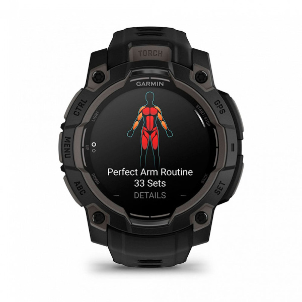 Мультиспортивные часы Garmin INSTINCT 3 AMOLED Black, 45 mm фото