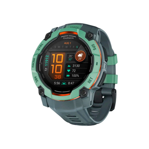 Мультиспортивные часы Garmin INSTINCT 3 AMOLED Neo Tropic Twilight Band, 50 mm