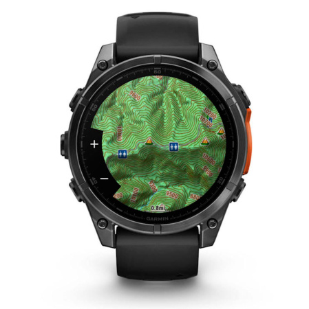 Умные часы Garmin Fenix 8, 47 мм, Amoled, Slate Gray with Black Silicone Band