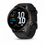 Мультиспортивные часы Garmin Venu 4, 45 мм, Slate with Black Silicone Band фото
