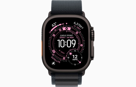 Apple Watch Ultra 3, 49mm, Black Titanium, Black  Alpine Loop M, MF0V4 