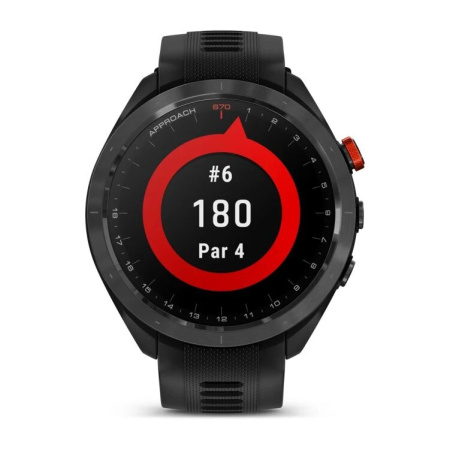 Garmin Approach S70 - 47 mm Black Ceramic Bezel with Black Silicone Band