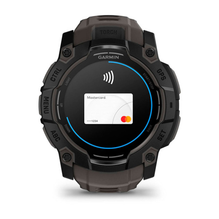 Мультиспортивные часы Garmin INSTINCT 3 AMOLED Black Charcoal Band, 50 mm