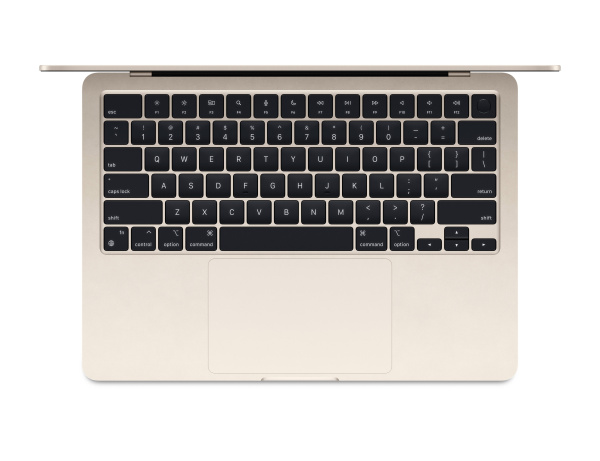 Apple MacBook Air 13" (M3, 8C CPU, 10C GPU, 2024), 16 ГБ, 256 ГБ SSD, Starlight («сияющая звезда»)