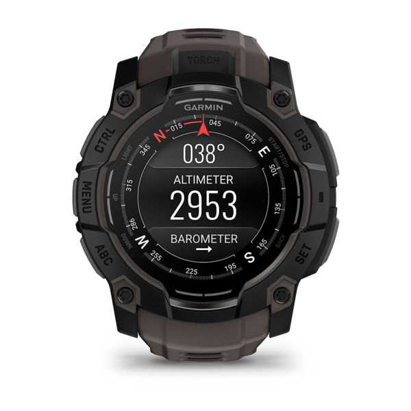 Мультиспортивные часы Garmin INSTINCT 3 AMOLED Black Charcoal Band, 50 mm