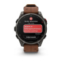 Умные часы Garmin Fenix 8, 51 мм Amoled, Sapphire Lens Carbon Grey DLC Tinanium With Chestnut Leather Band фото