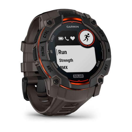 Мультиспортивные часы Garmin INSTINCT 3 Solar Black Charcoal Band, 50 mm