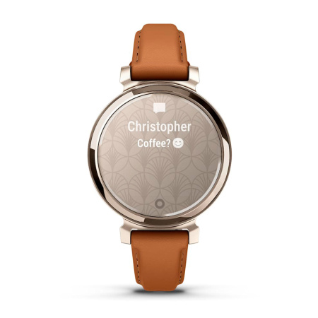 Умные часы Garmin Lily 2 Cream Gold Case with Tan Leather Band