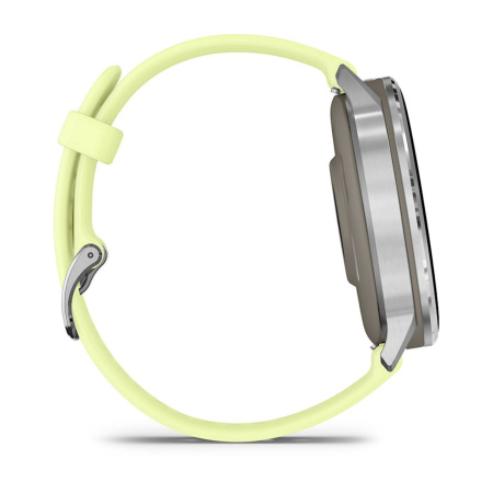 Мультиспортивные часы Garmin Venu 4, 45 мм, Silver with Citron Silicone Band фото