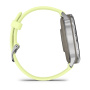 Мультиспортивные часы Garmin Venu 4, 45 мм, Silver with Citron Silicone Band фото