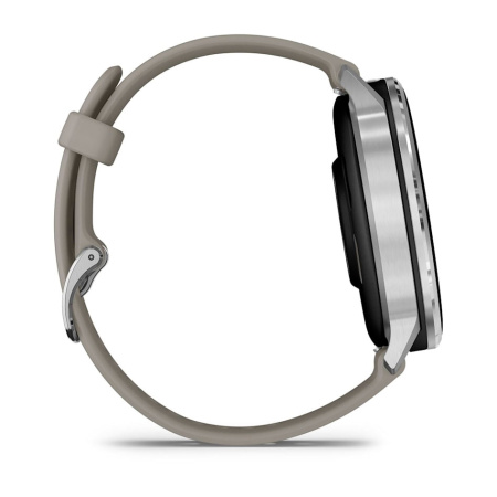 Мультиспортивные часы Garmin Venu 4, 45 мм, Silver with Silver Gray Silicone Band фото