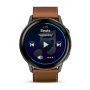 Мультиспортивные часы Garmin Venu 4, 45 мм, Slate with Black Silicone Band and Brown Leather Band фото