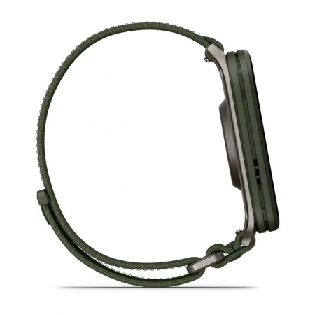 Мультиспортивные часы Garmin Venu X1 Black with Slate Titanium Caseback and MOSS Comfortfit Nylon Band фото
