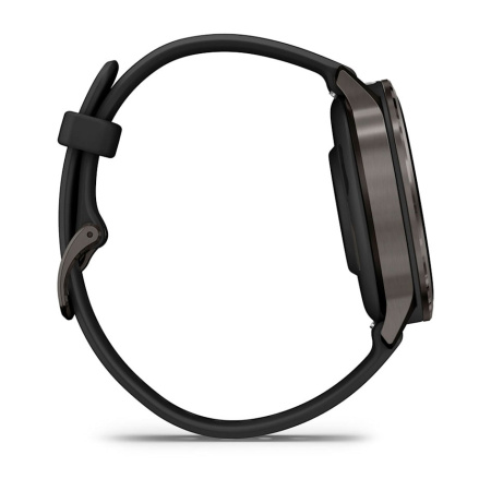Мультиспортивные часы Garmin Venu 4, 41 мм, Slate with Black Silicone Band фото