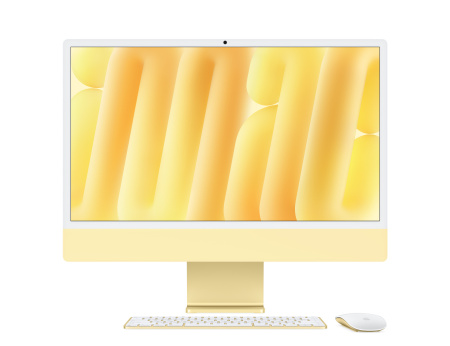 Apple iMac 24" Retina 4,5K, M4 (10C CPU, 10C GPU, 2024), 16GB, 256GB SSD, Yellow (жёлтый)