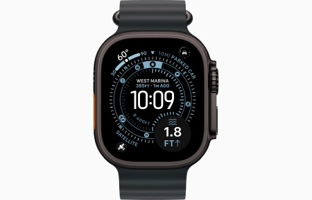 Apple Watch Ultra 3, 49mm, Black Titanium, Black Ocean Band, MF0J4