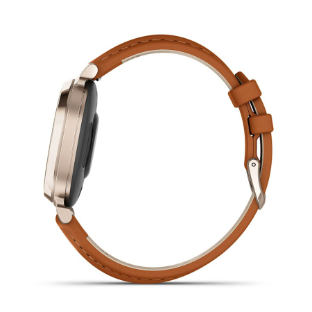 Умные часы Garmin Lily 2 Cream Gold Case with Tan Leather Band
