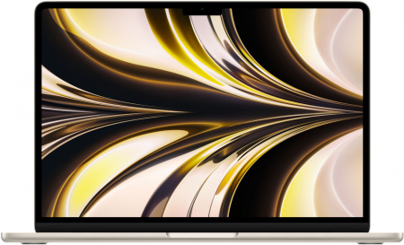 Apple MacBook Air 13" (M2, 8C CPU, 10C GPU, 2022), 24 ГБ, 256 ГБ SSD, Starlight («сияющая звезда»)