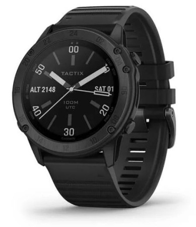 Мультиспортивные часы Garmin Tactix Delta Sapphire Edition - Черное DLC-покрытие с черным ремешком