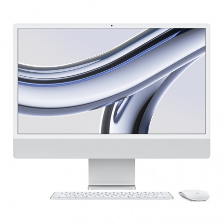 Apple iMac 24" Retina 4,5K, M3 (8C CPU, 10C GPU), 8Гб, 256Гб SSD, Silver (серебристый) английсская клавиатура