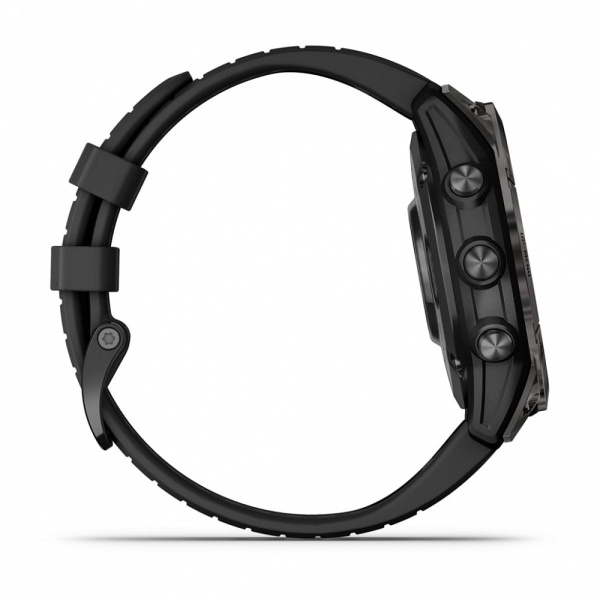 Мультиспортивные часы Garmin Epix Pro (Gen 2) Sapphire Edition 47 мм, титановый, угольно-серый DLC, черный ремешок