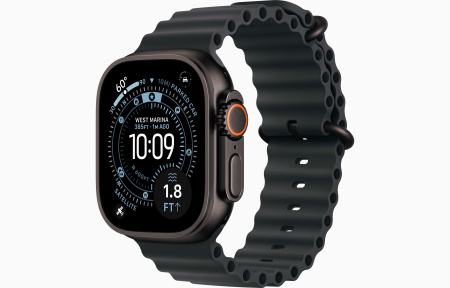 Apple Watch Ultra 3, 49mm, Black Titanium, Black Ocean Band, MF0J4