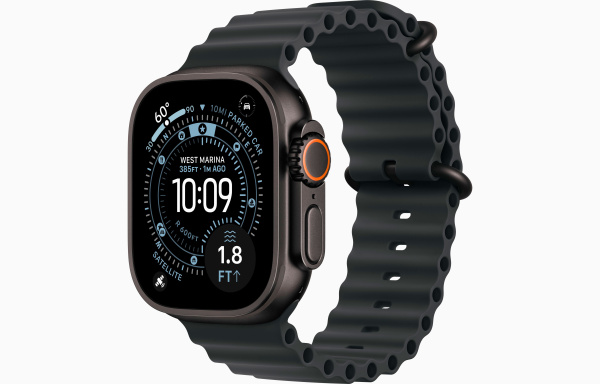 Apple Watch Ultra 3, 49mm, Black Titanium, Black Ocean Band, MF0J4