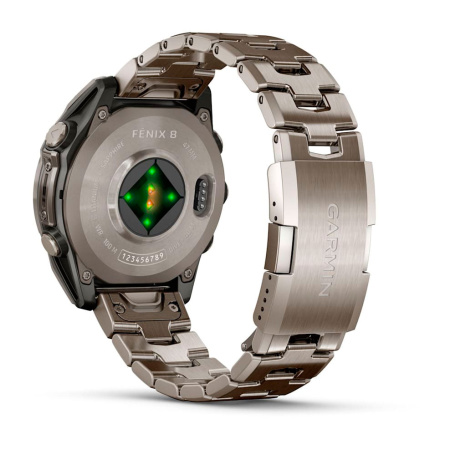 Умные часы Garmin Fenix 8, 47 мм, Amoled Sapphire Titanium Band,Graphite Silicone Band