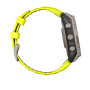 Умные часы Garmin Fenix 8, 51мм Solar Sapphire Carbon Gray DLC Titanium with Amp Yellow/Graphite Silicone Band