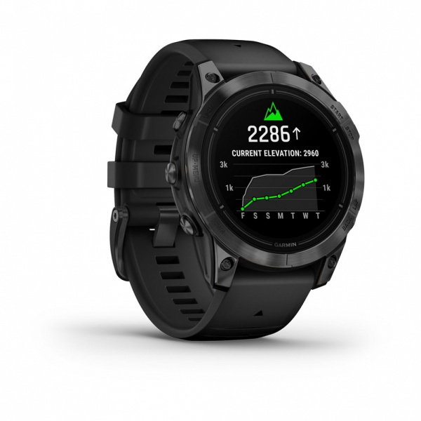 Мультиспортивные часы Garmin Epix Pro (Gen 2) Standard Edition 47 мм, серый, черный ремешок