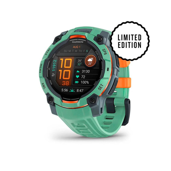 Мультиспортивные часы Garmin INSTINCT 3 AMOLED Neo Tropic, 45 mm