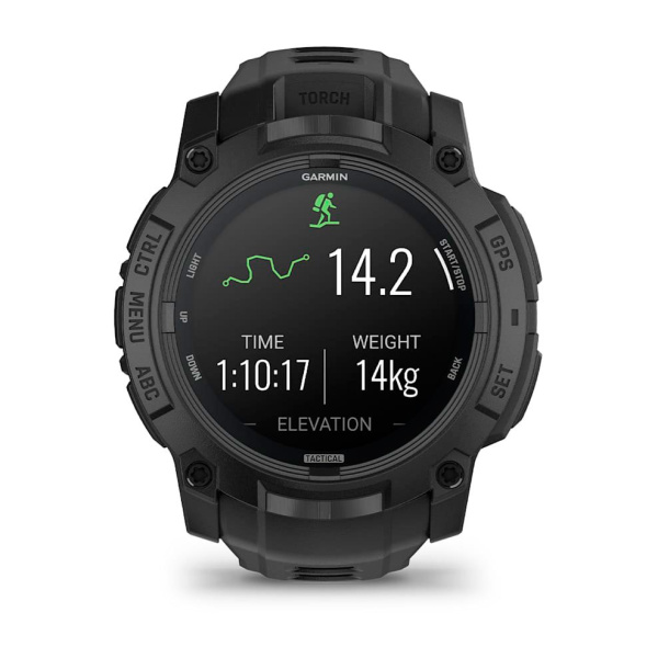 Мультиспортивные часы Garmin INSTINCT 3, 50 mm, AMOLED, Tactical Edition Black with Black Band