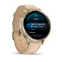 Мультиспортивные часы Garmin Venu 4, 41 мм, Lunar Gold with Bone Silicone Band and Light Sand Leather Band фото