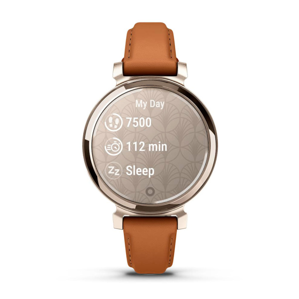 Умные часы Garmin Lily 2 Cream Gold Case with Tan Leather Band