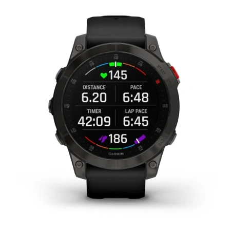 Мультиспортивные часы Garmin Epix (Gen 2) Sapphire титановый черный DLC