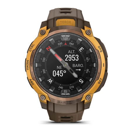 фотоМультиспортивные часы Garmin Instinct Crossover AMOLED Bronze/Sunburst