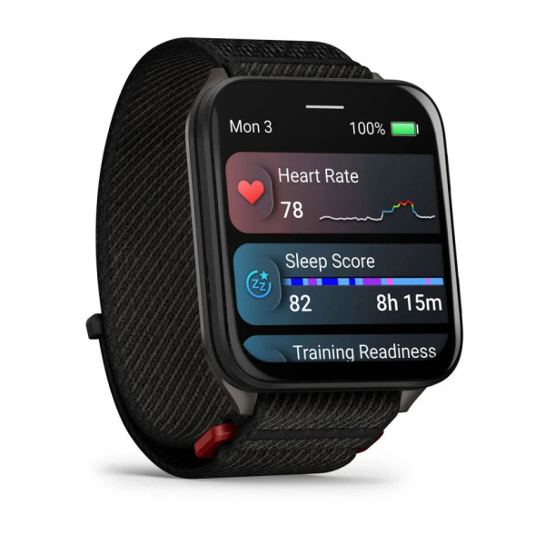 Мультиспортивные часы Garmin Venu X1 Black with Slate Titanium Caseback and Black ComfortFit Nylon Band фото