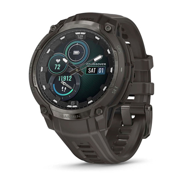 фотоМультиспортивные часы Garmin Instinct Crossover AMOLED Charcoal
