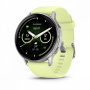 Мультиспортивные часы Garmin Venu 4, 45 мм, Silver with Citron Silicone Band фото