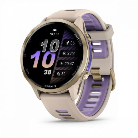 Часы Garmin Forerunner 970 Titanium with French Grey Case and French Grey/Translucent Indigo Band
