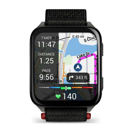 Мультиспортивные часы Garmin Venu X1 Black with Slate Titanium Caseback and Black ComfortFit Nylon Band фото