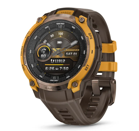 фотоМультиспортивные часы Garmin Instinct Crossover AMOLED Bronze/Sunburst