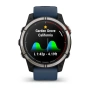 Мультиспортивные часы Garmin Quatix 7 Sapphire титановый с синим силиконовым ремешком