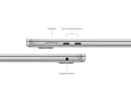 Apple MacBook Air 15" (M3, 8C CPU/10C GPU, 2024), 16 ГБ, 1 ТБ SSD, Silver (серебристый)