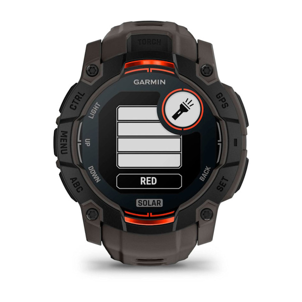 Мультиспортивные часы Garmin INSTINCT 3 Solar Black Charcoal Band, 50 mm